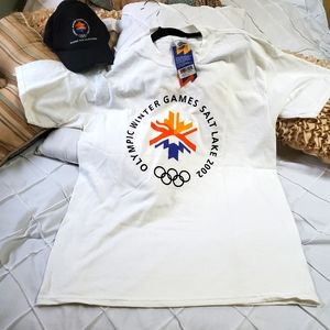 NWT Salt Lake 2002 Olympics T-shirt and hat set